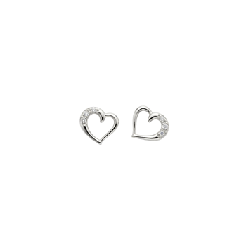 Christina Jewelry Love Story hjerte ørestikker sølv